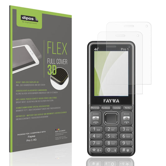 Matte Displayschutzfolie von dipos passend für Faywa Pro 1 4G, 100% Displayabdeckung und blasenfreie Montage