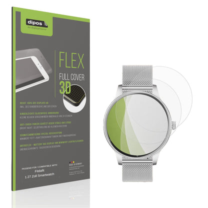 Matte Displayschutzfolie von dipos passend für Fitdafit 1.27 Zoll Smartwatch, 100% Displayabdeckung und blasenfreie Montage