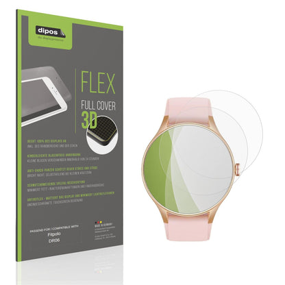 Matte Displayschutzfolie von dipos passend für Fitpolo DR06, 100% Displayabdeckung und blasenfreie Montage