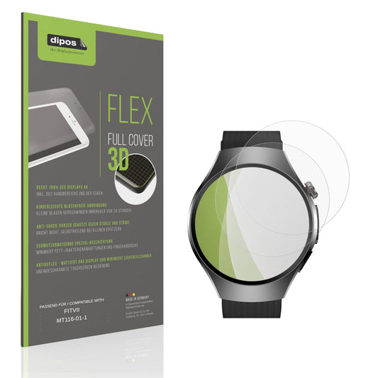 Matte Displayschutzfolie von dipos passend für FITVII MT116-01-1, 100% Displayabdeckung und blasenfreie Montage