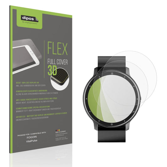 Matte Displayschutzfolie von dipos passend für FOGOIN VitalPulse, 100% Displayabdeckung und blasenfreie Montage