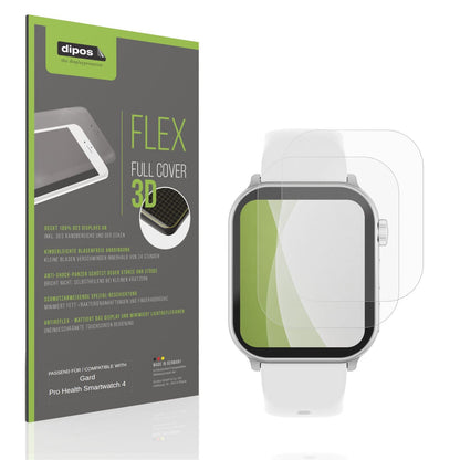 Matte Displayschutzfolie von dipos passend für Gard Pro Health Smartwatch 4, 100% Displayabdeckung und blasenfreie Montage
