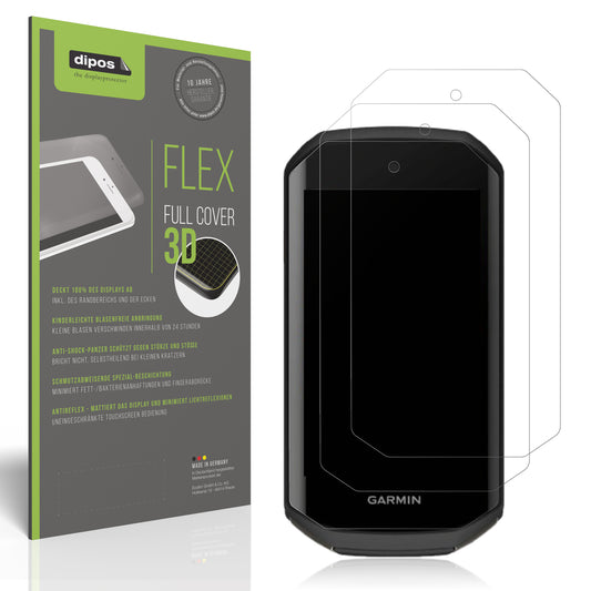 Matte Displayschutzfolie von dipos passend für Garmin Edge 1050, 100% Displayabdeckung und blasenfreie Montage