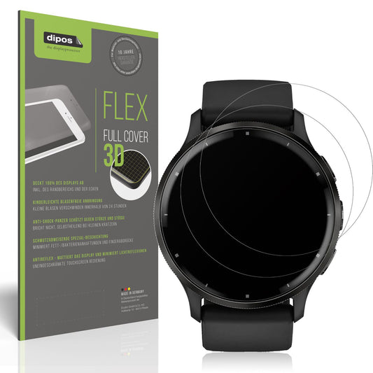 Matte Displayschutzfolie von dipos passend für Garmin Venu 3, 100% Displayabdeckung und blasenfreie Montage