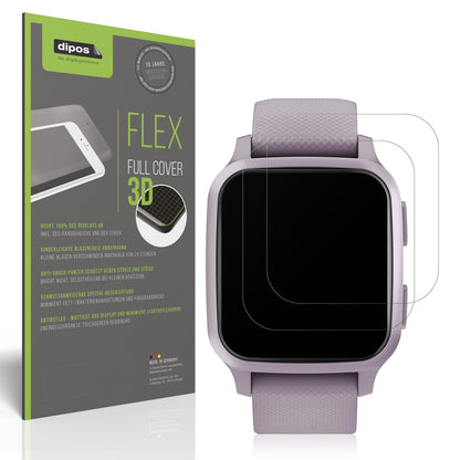 Matte Displayschutzfolie von dipos passend für Garmin Venu Sq, 100% Displayabdeckung und blasenfreie Montage