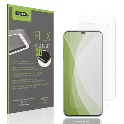 Matte Displayschutzfolie von dipos passend für GFive Note 25 Ultra, 100% Displayabdeckung und blasenfreie Montage