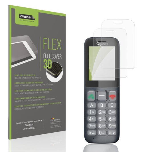 Matte Displayschutzfolie von dipos passend für Gigaset Comfort 600, 100% Displayabdeckung und blasenfreie Montage