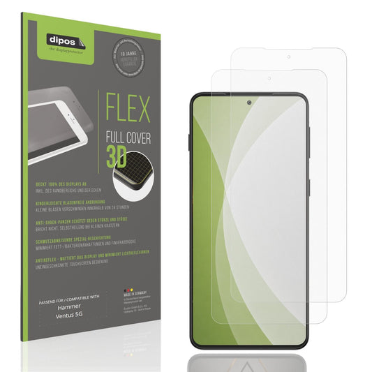 Matte Displayschutzfolie von dipos passend für Hammer Ventus 5G, 100% Displayabdeckung und blasenfreie Montage