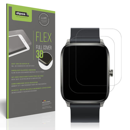 Matte Displayschutzfolie von dipos passend für Haylou GST Smartwatch, 100% Displayabdeckung und blasenfreie Montage