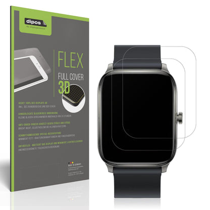 Matte Displayschutzfolie von dipos passend für Haylou GST Smartwatch, 100% Displayabdeckung und blasenfreie Montage