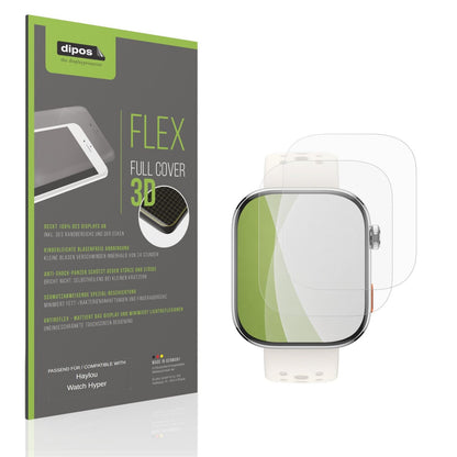 Matte Displayschutzfolie von dipos passend für Haylou Watch Hyper, 100% Displayabdeckung und blasenfreie Montage