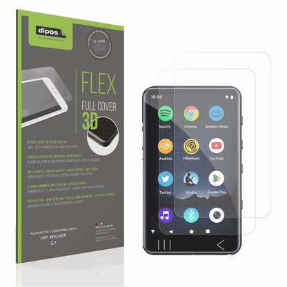 Matte Displayschutzfolie von dipos passend für HIFI WALKER G7, 100% Displayabdeckung und blasenfreie Montage