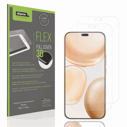 Matte Displayschutzfolie von dipos passend für Honor Play 11 Plus, 100% Displayabdeckung und blasenfreie Montage
