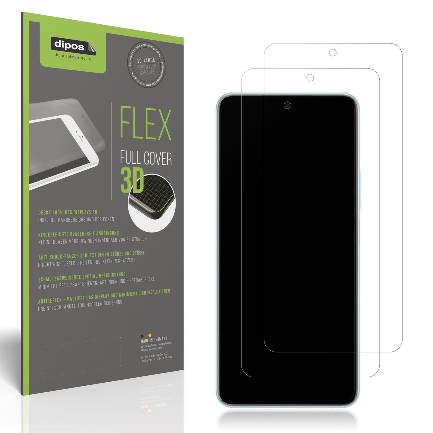 Matte Displayschutzfolie von dipos passend für Honor X60, 100% Displayabdeckung und blasenfreie Montage