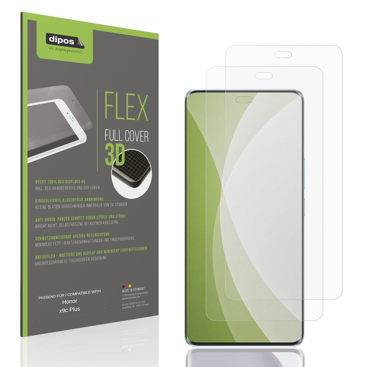 Matte Displayschutzfolie von dipos passend für Honor x9c Plus, 100% Displayabdeckung und blasenfreie Montage