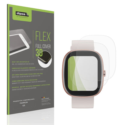 Matte Displayschutzfolie von dipos passend für HUAKUA G3, 100% Displayabdeckung und blasenfreie Montage