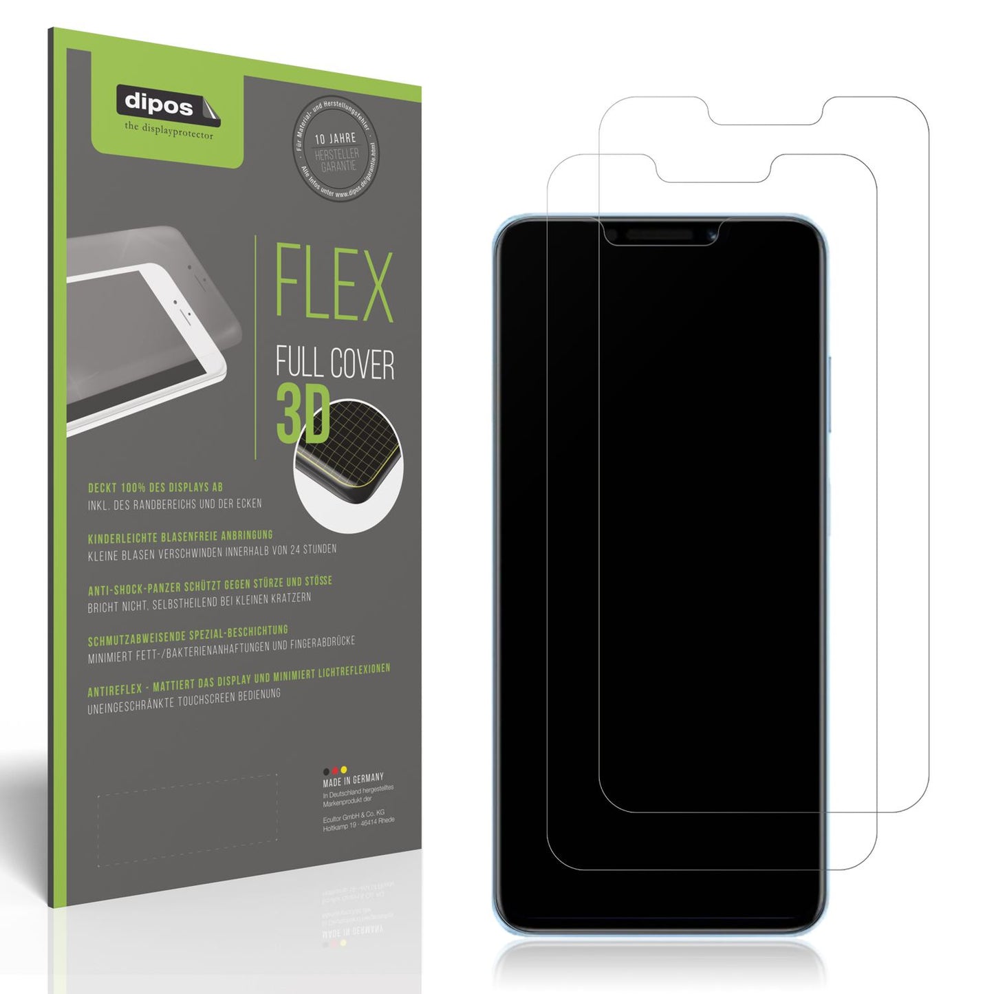 Matte Displayschutzfolie von dipos passend für Huawei Nova 14i, 100% Displayabdeckung und blasenfreie Montage