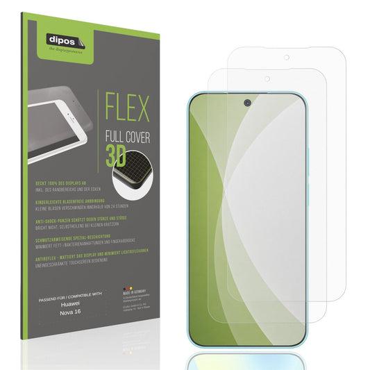 Matte Displayschutzfolie von dipos passend für Huawei Nova 16, 100% Displayabdeckung und blasenfreie Montage