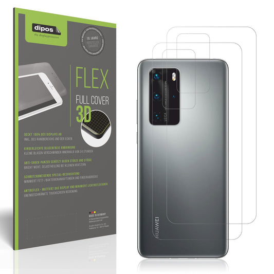 Matte Displayschutzfolie von dipos passend für Huawei P40 Pro Rückseite, 100% Displayabdeckung und blasenfreie Montage