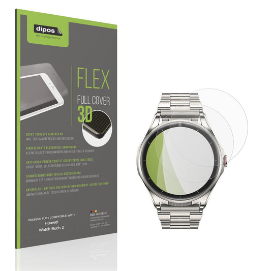 Matte Displayschutzfolie von dipos passend für Huawei Watch Buds 2, 100% Displayabdeckung und blasenfreie Montage
