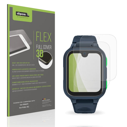 Matte Displayschutzfolie von dipos passend für Ice-Watch Ice Kids 4G, 100% Displayabdeckung und blasenfreie Montage