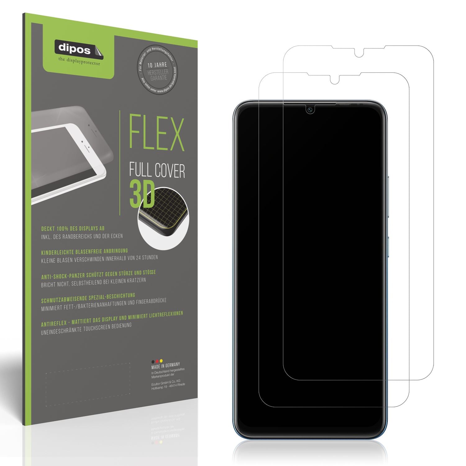 Matte Displayschutzfolie von dipos passend für Infinix Smart 7 Plus, 100% Displayabdeckung und blasenfreie Montage