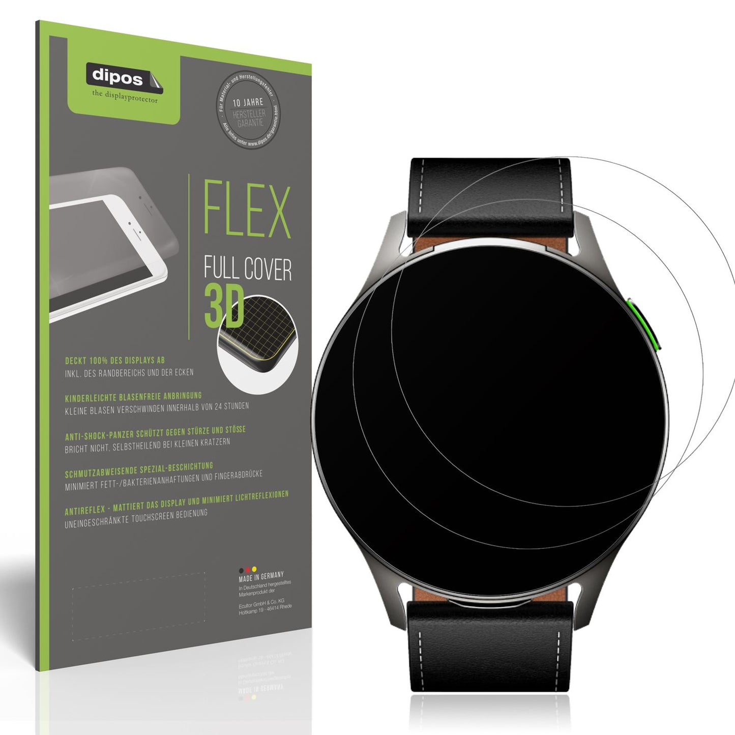 Matte Displayschutzfolie von dipos passend für Infinix XWatch Pods, 100% Displayabdeckung und blasenfreie Montage