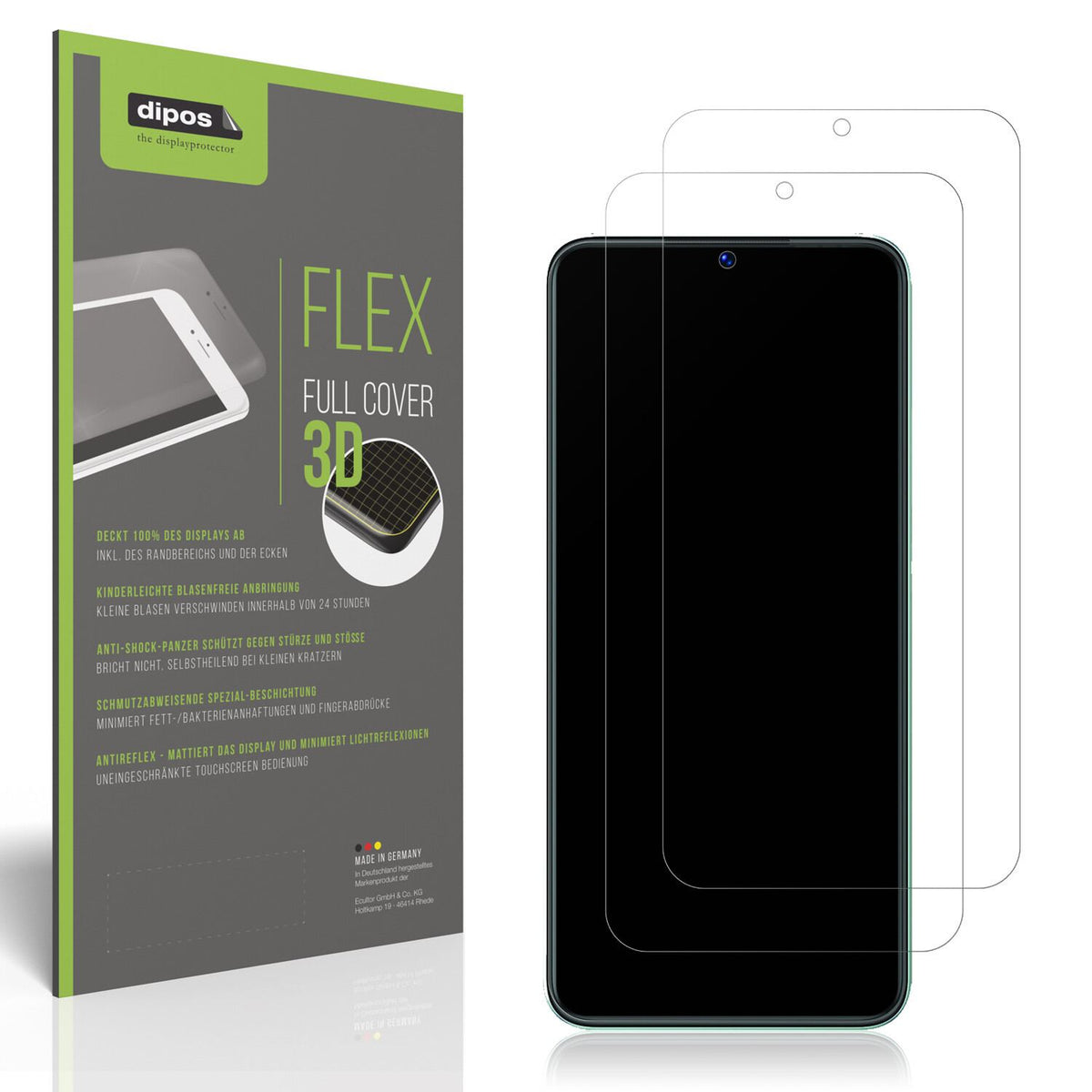 Matte Displayschutzfolie von dipos passend für Itel A05s, 100% Displayabdeckung und blasenfreie Montage