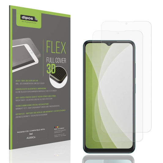 Matte Displayschutzfolie von dipos passend für Itel A100Cs, 100% Displayabdeckung und blasenfreie Montage