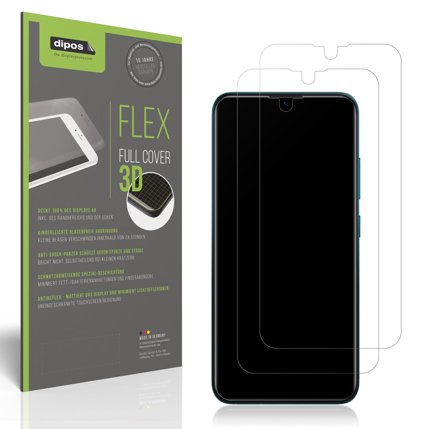 Matte Displayschutzfolie von dipos passend für itel S15 Pro, 100% Displayabdeckung und blasenfreie Montage