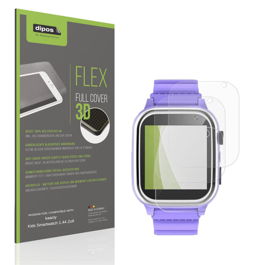 Matte Displayschutzfolie von dipos passend für kaacly Kids Smartwatch 1.44 Zoll, 100% Displayabdeckung und blasenfreie Montage