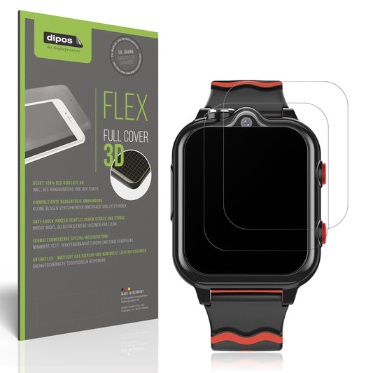 Matte Displayschutzfolie von dipos passend für Krostming Kids Smartwatch GPS 4G, 100% Displayabdeckung und blasenfreie Montage