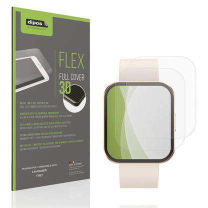 Matte Displayschutzfolie von dipos passend für Levowatch TINY, 100% Displayabdeckung und blasenfreie Montage