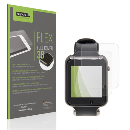 Matte Displayschutzfolie von dipos passend für LILYGO T-Watch S3 Plus, 100% Displayabdeckung und blasenfreie Montage