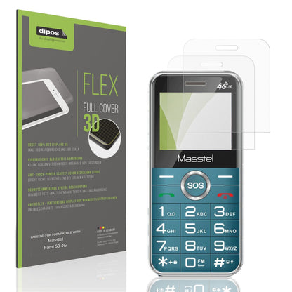 Matte Displayschutzfolie von dipos passend für Masstel Fami 50 4G, 100% Displayabdeckung und blasenfreie Montage