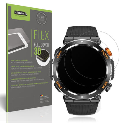 Matte Displayschutzfolie von dipos passend für MEGALITH K52 Fitness Tracker, 100% Displayabdeckung und blasenfreie Montage