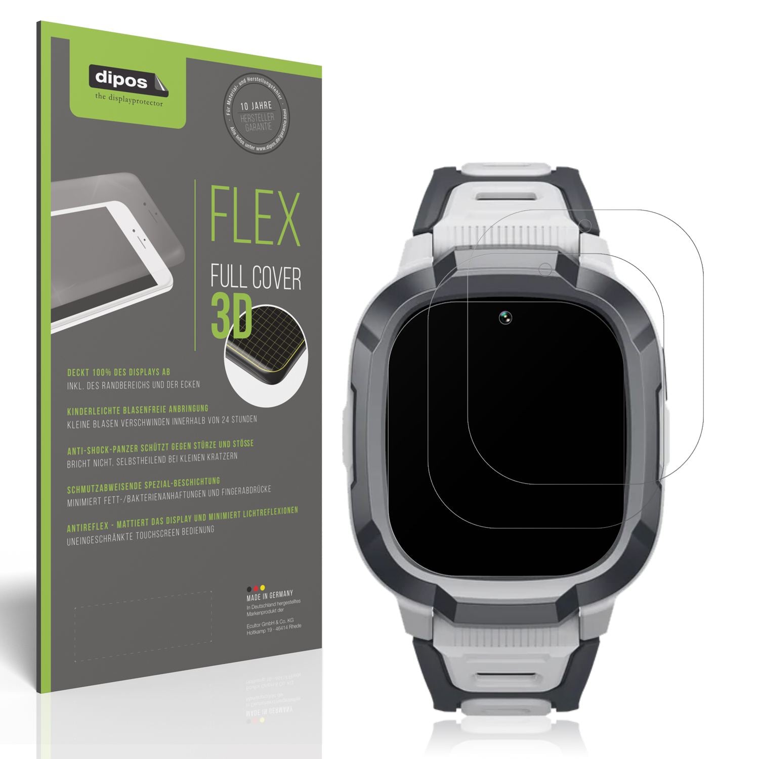 Matte Displayschutzfolie von dipos passend für Mibro P6 Smartwatch 1.4 Zoll, 100% Displayabdeckung und blasenfreie Montage