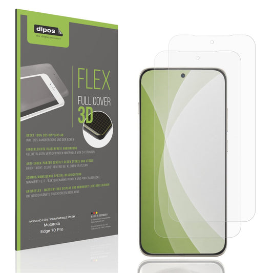 Matte Displayschutzfolie von dipos passend für Motorola Edge 70 Pro, 100% Displayabdeckung und blasenfreie Montage