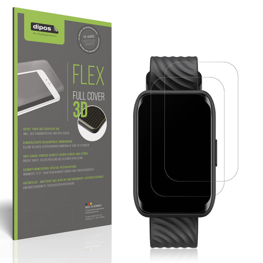 Matte Displayschutzfolie von dipos passend für Motorola Moto Watch 40, 100% Displayabdeckung und blasenfreie Montage