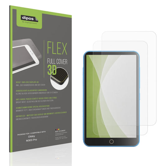 Matte Displayschutzfolie von dipos passend für Oilsky M303 Pro, 100% Displayabdeckung und blasenfreie Montage