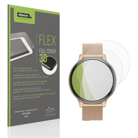 Matte Displayschutzfolie von dipos passend für Oliimptek S53, 100% Displayabdeckung und blasenfreie Montage