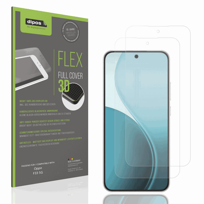 Matte Displayschutzfolie von dipos passend für Oppo F33 5G, 100% Displayabdeckung und blasenfreie Montage