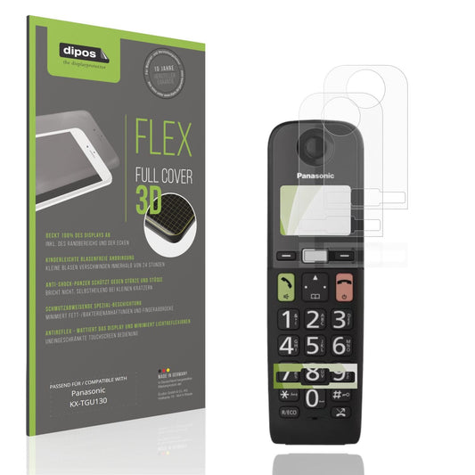 Matte Displayschutzfolie von dipos passend für Panasonic KX-TGU130, 100% Displayabdeckung und blasenfreie Montage
