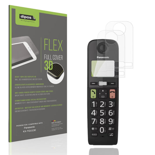 Matte Displayschutzfolie von dipos passend für Panasonic KX-TGU130, 100% Displayabdeckung und blasenfreie Montage