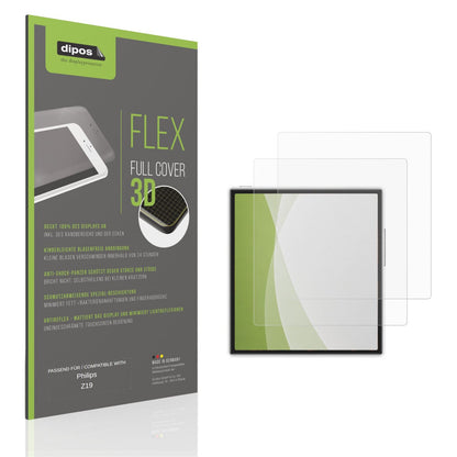 Matte Displayschutzfolie von dipos passend für Philips Z19, 100% Displayabdeckung und blasenfreie Montage
