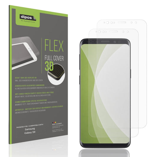 Matte Displayschutzfolie von dipos passend für Samsung Galaxy S9, 100% Displayabdeckung und blasenfreie Montage