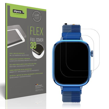 Matte Displayschutzfolie von dipos passend für Sanorum T40 4G Smartwatch, 100% Displayabdeckung und blasenfreie Montage