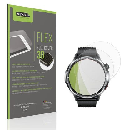 Matte Displayschutzfolie von dipos passend für SLOKSFil I136, 100% Displayabdeckung und blasenfreie Montage
