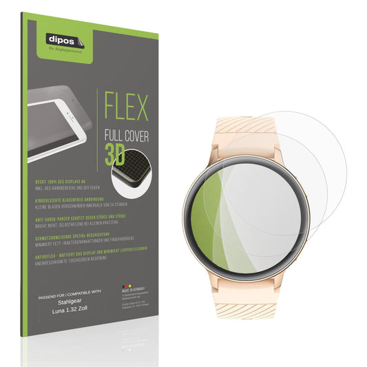Matte Displayschutzfolie von dipos passend für Stahlgear Luna 1.32 Zoll, 100% Displayabdeckung und blasenfreie Montage