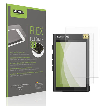 Matte Displayschutzfolie von dipos passend für Surfans F28, 100% Displayabdeckung und blasenfreie Montage
